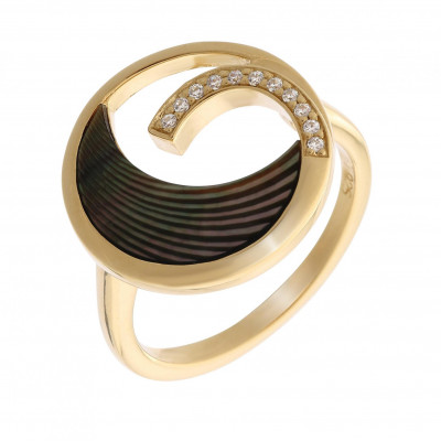 Orphelia® Damen Sterling Silber Ring - Gold ZR-7371
