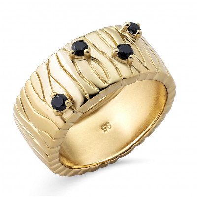Orphelia® Damen Sterling Silber Ring - Gold ZR-7504/G