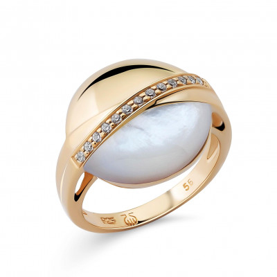 Orphelia® Damen Sterling Silber Ring - Gold ZR-7506/G