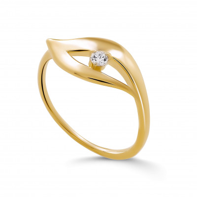 Orphelia® 'Milan' Damen Sterling Silber Ring - Gold ZR-7519/G