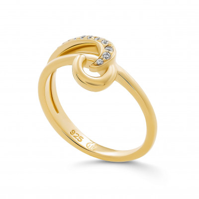 Orphelia® 'Ida' Damen Sterling Silber Ring - Gold ZR-7521/G