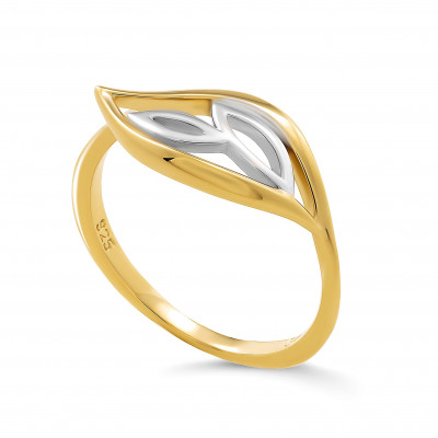 Orphelia® 'Charlotte' Damen Sterling Silber Ring - Silber/Gold ZR-7523/G