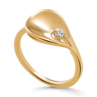 Orphelia® 'Etoile' Damen Sterling Silber Ring - Gold ZR-7524/G