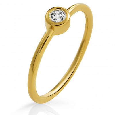 Orphelia® 'Classic' Damen Sterling Silber Ring - Gold ZR-7526/G