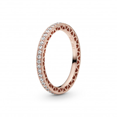 Pandora® 'Pandora Signature' Damen's Verchromtem Metall Ring - Rosé 180963CZ