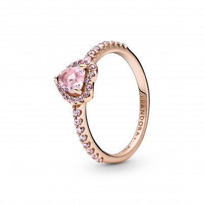 Pandora® 'Elevated Heart' Damen Verchromtem Metall Ring - Rosé 188421C04