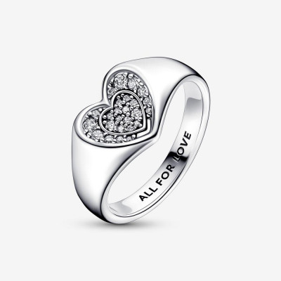 Pandora® 'Radiant Heart' Damen Sterling Silber Ring - Silber 192491C01