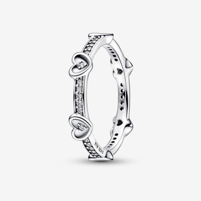 Pandora® 'Radiant Heart' Damen Sterling Silber Ring - Silber 192496C01-54