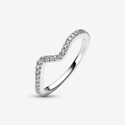 Pandora® 'Wave' Damen Sterling Silber Ring - Silber 192539C01