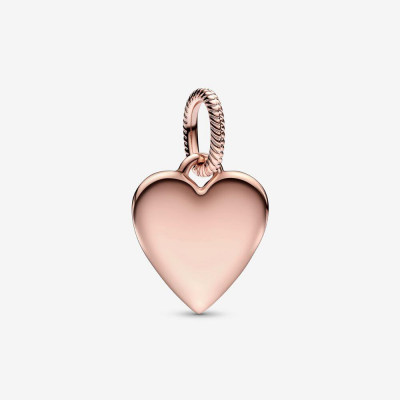 Pandora® 'Engravable Heart Tag' Damen Verchromtem Metall Anhänger - Roségold 388914C00