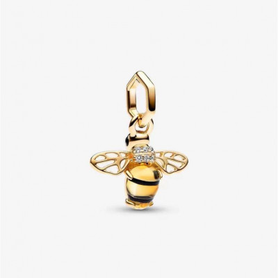 Pandora® 'Sparkling Bee' Damen Verchromtem Metall Charm - Gold 762672C01