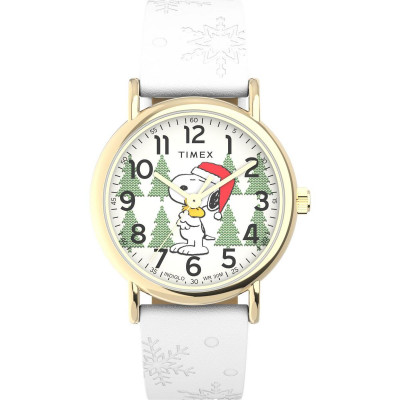 Timex® Analog 'Peanuts Holiday X Weekender' Damen Uhr TW2W24100