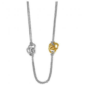 Esprit® 'Liasion' Damen Sterling Silber Halsband - Silber/Gold ESNL91898C750