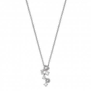 Esprit® 'Shiny Stones' Damen Sterling Silber Halskette mit Anhänger - Silber ESNL92900A420