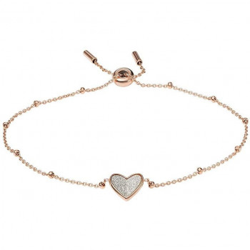 Fossil Jewellery® 'Flutter Hearts' Damen Edelstahl Armbänd - Roségold JF03647791