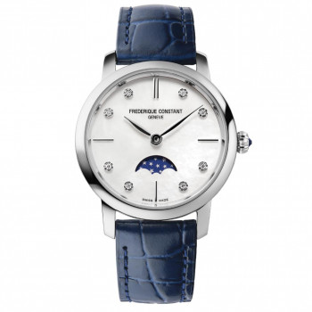 Frederique Constant® Analog 'Slimline Moonphase' Damen Uhr FC-206MPWD1S6