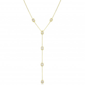 Gena.paris® 'Gabriella' Damen Sterling Silber Halsband - Gold GC1580-Y