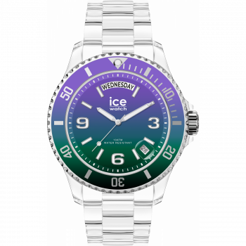 Ice Watch® Analog 'Ice Clear Sunset - Purple Green' Unisex Uhr (Medium) 021433