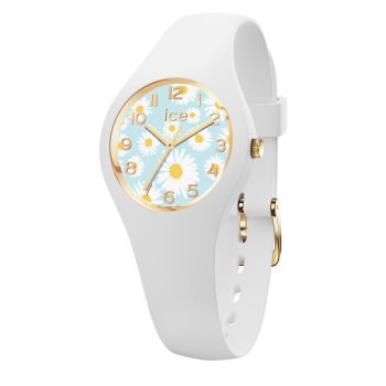 Ice Watch® Analog 'Ice Flower - White Daisy' Mädchen Uhr (Extra Small) 021732