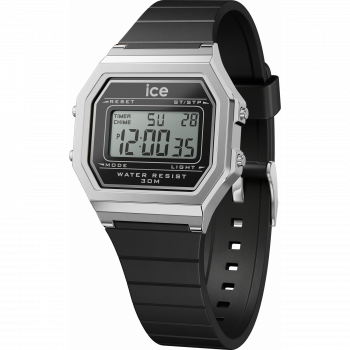 Ice Watch® Digital 'Ice Digit Retro - Black Silver' Damen Uhr (Small) 022063