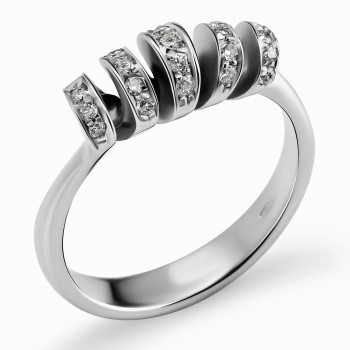 Orphelia® Damen Weißgold 18K Ring - Silber RD-3200