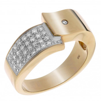 Orphelia® Damen Bicolor 18K Ring - Silber/Gold RD-33067