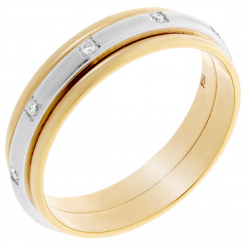 Orphelia® Unisex Bicolor 18K Ring - Silber/Gold RD-33401