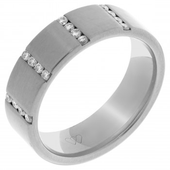 Orphelia® Damen's Weißgold 18K Ring - Silber RD-B3304/6/DG
