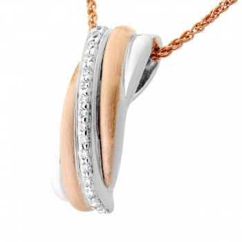 Orphelia® 'Joline' Damen Sterling Silber Halskette mit Anhänger - Silber/Rosa ZH-7118