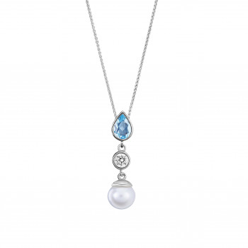 Orphelia® 'Lylou' Damen Sterling Silber Halskette mit Anhänger - Silber ZH-7498