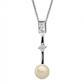 Orphelia® 'Maxime' Damen Sterling Silber Halskette mit Anhänger - Silber ZH-7514