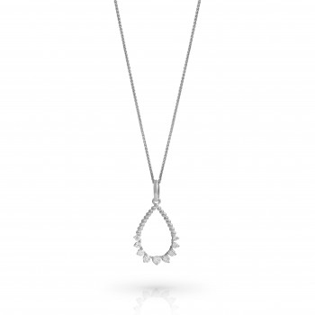 Orphelia® 'Petal' Damen's Sterling Silber Halskette mit Anhänger - Silber ZH-7564