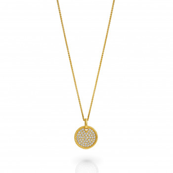 Orphelia® 'Bella' Damen's Sterling Silber Halskette mit Anhänger - Gold ZH-7565/G