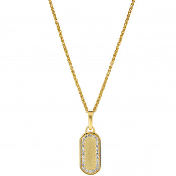 Orphelia® 'Malaga' Damen Sterling Silber Anhanger mit Kette - Gold ZH-7573/G