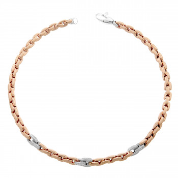 Orphelia® Damen Sterling Silber Halsband - Rosé ZK-7158