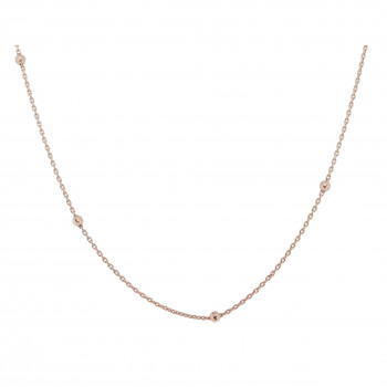Orphelia® Damen Sterling Silber Halsketten ohne Anhänger - Rosé ZK-7200/RG