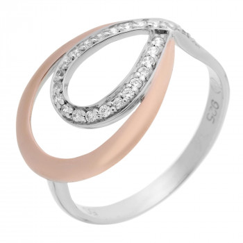 Orphelia® Damen Sterling Silber Ring - Silber/Rosa ZR-7092/1
