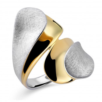 Orphelia® Damen Sterling Silber Ring - Silber/Gold ZR-7508