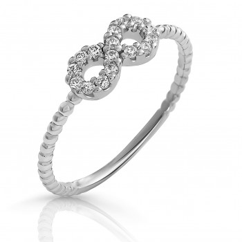 Orphelia® 'Infinity' Damen Sterling Silber Ring - Silber ZR-7528