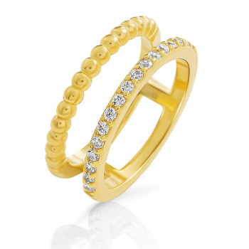 Orphelia® 'Chic' Damen Sterling Silber Ring - Gold ZR-7537/G