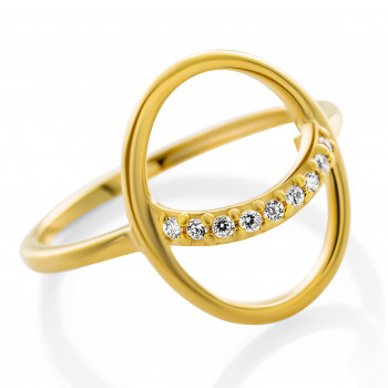 Orphelia® 'Amaliada' Damen Sterling Silber Ring - Gold ZR-7572