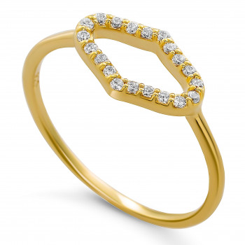 Orphelia® 'Normandy' Damen Sterling Silber Ring - Gold ZR-7574/G
