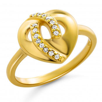 Orphelia® 'Amore' Damen Sterling Silber Ring - Gold ZR-7577/G