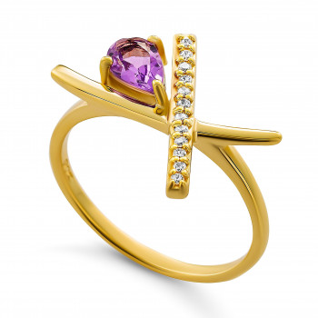 Orphelia® 'Charlotte' Damen Sterling Silber Ring - Gold ZR-7580/A