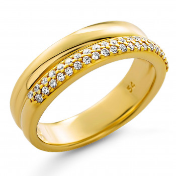 Orphelia® 'Emily' Damen Sterling Silber Ring - Gold ZR-7581/G