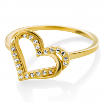 Orphelia® 'Cecilia' Damen Sterling Silber Ring - Gold ZR-7584/G