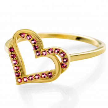 Orphelia® 'Cecilia' Damen Sterling Silber Ring - Gold ZR-7584/R