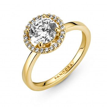 Pandora® 'Pandora Timeless' Damen's Verchromtem Metall Ring - Gold 161234C01