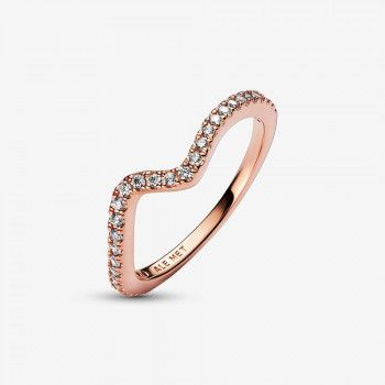 Pandora® 'Wave' Damen Verchromtem Metall Ring - Rosé 182539C01