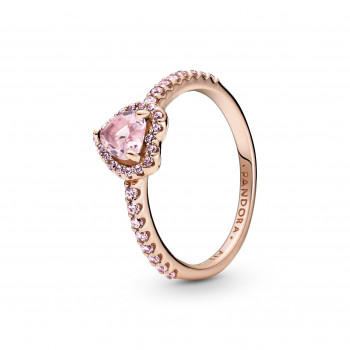Pandora® 'Elevated Heart' Damen Verchromtem Metall Ring - Rosé 188421C04